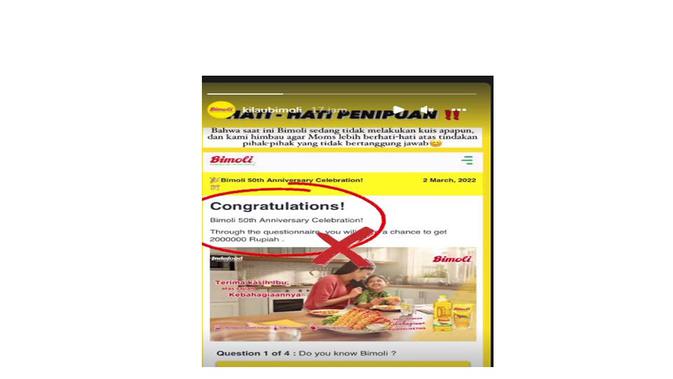 Cek fakta Bimoli bagikan uang Rp 2 juta dalam rangka ulang tahun ke-50