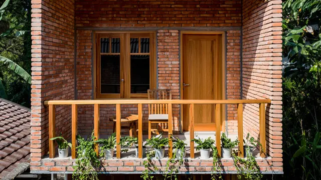 Desain Rumah Minimalis dari Bata Ekspos Ala Kampung tapi Tetap Estetik (AI)