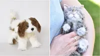 7 Kreasi Boneka Hewan dari Jaket Bulu Ini Unik, Mirip Aslinya