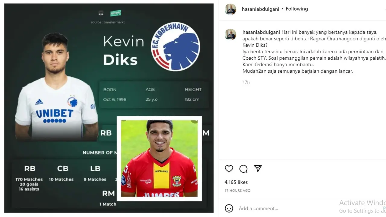 Hasani Abdulgani Ungkap Alasan Kevin Diks Masuk Timnas Indonesia