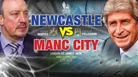 Newcastle United VS Manchester City (Liputan6.com/Trie yas)