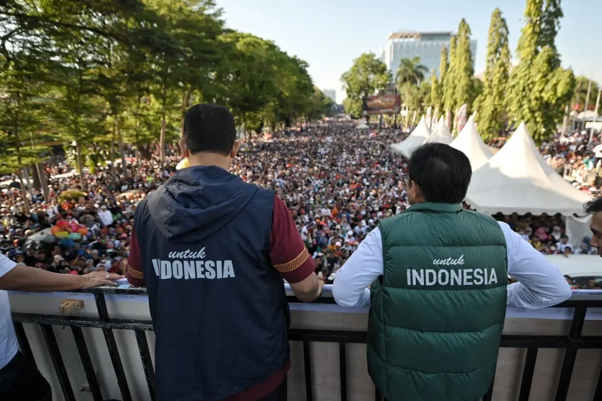Duet Anies-Cak Imin (AMIN) Disambut Lautan Massa di Makassar