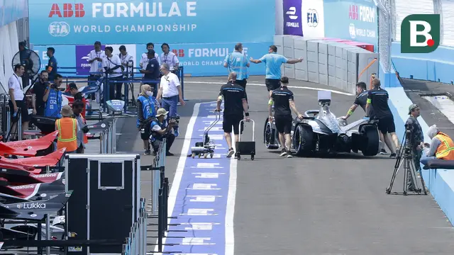Suasana Sirkuit Formula E Jakarta Jelang Balapan