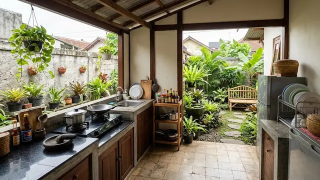 Rumah 6x8 dengan Dapur Belakang