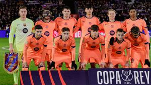 Starting XI Barcelona melawan Guadalajara di babak 32 besar Copa del Rey di Estadio Pedro Escartin, Rabu (17/12/2025). (AP Photo/Rudy Garcia)