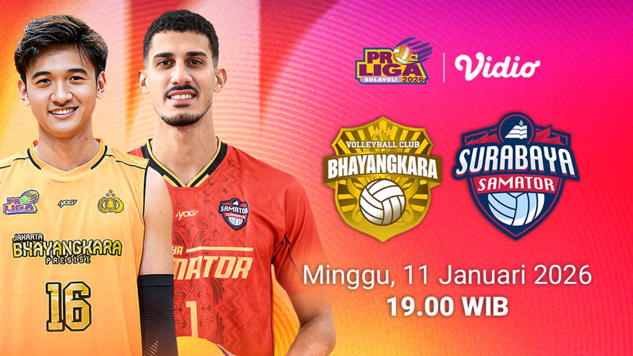 Saksikan Live Streaming Proliga 2026 Pekan Ke-1: Jakarta Bhayangkara Presisi vs Surabaya Samator, Tayang di Vidio