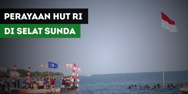 VIDEO: Pengibaran Bendera Indonesia di Selat Sunda