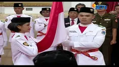 Dalam upacara 17 Agustus nanti, para anggota Paskibraka akan terbagi dalam tiga kelompok, yakni kelompok 17, 8, dan 45.