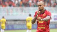 Selebrasi bomber Persija Jakarta, Gustavo Almeida. (Bola.com/Muhammad Iqbal Ichsan).