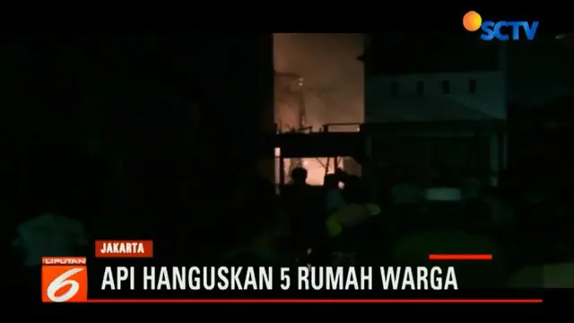 Kebakaran Hanguskan 5 Rumah Warga di Duren Sawit