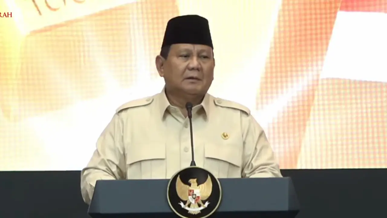 Presiden Prabowo Subianto resmikan layanan bank emas. (Foto: tangkapan layar/Arief RH)