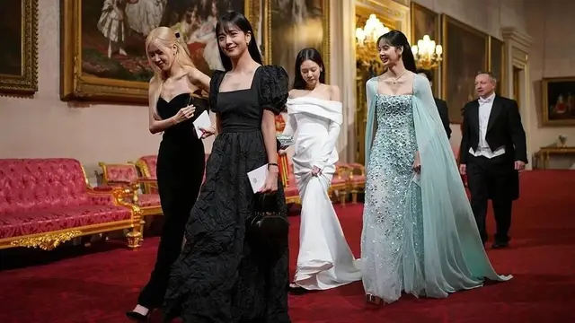 Pesona Anggun BLACKPINK Hadiri Makan Malam di Kerajaan Inggris Dipuji Raja Charles III,  Vibesnya Geng Disney Princess