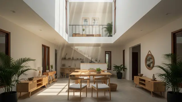 Rumah 2 Lantai dengan Void dan Skylight