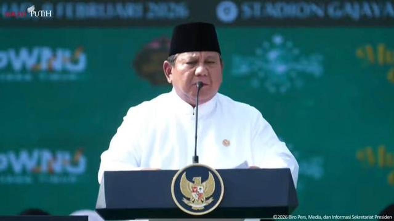 Prabowo: Di Tengah NU Saya Jadi Lebih Berani untuk Mengabdi Membela Rakyat Indonesia.