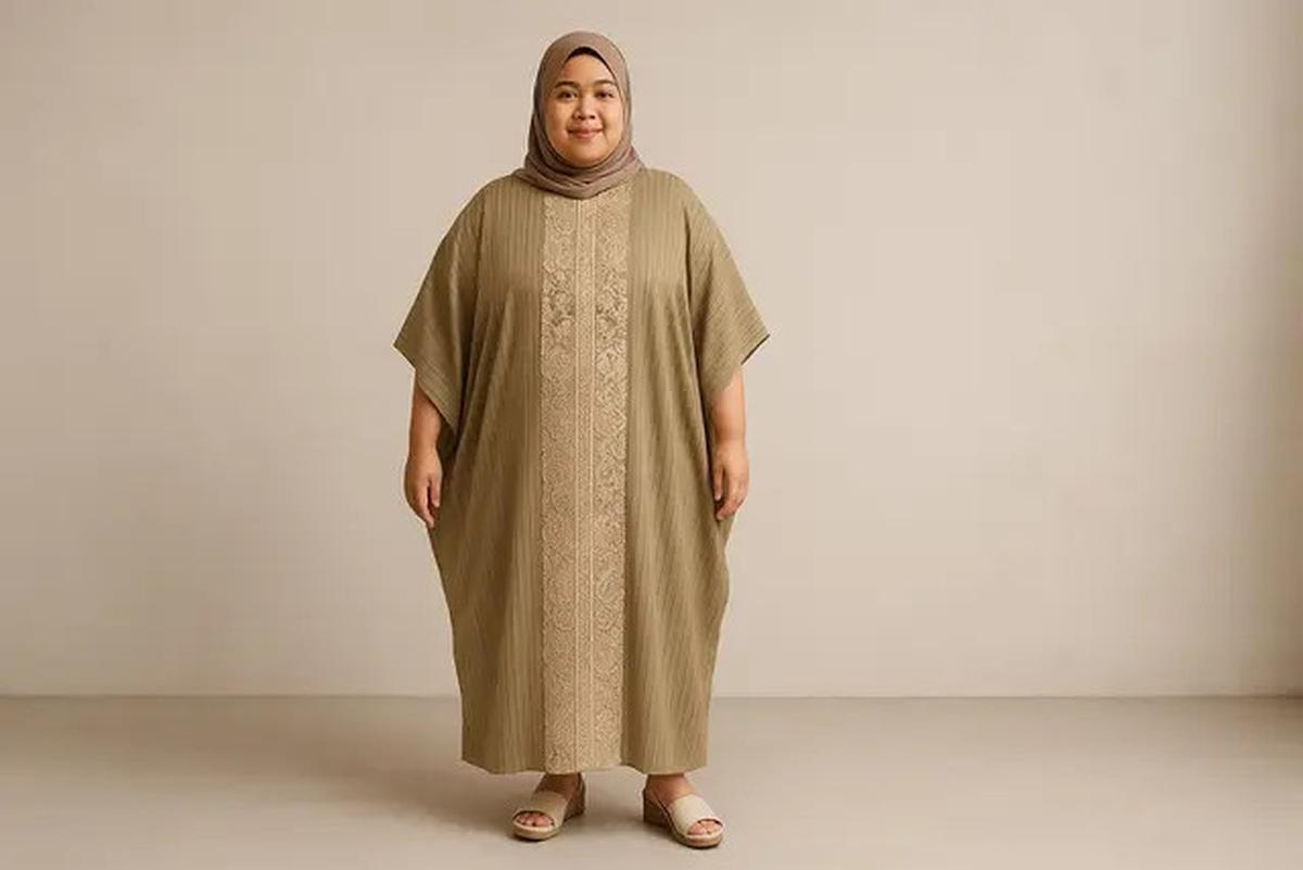 8 Model Dress Brokat untuk Orang Gemuk dan Pendek Berhijab, Pilih Ini Agar Terlihat Proporsional