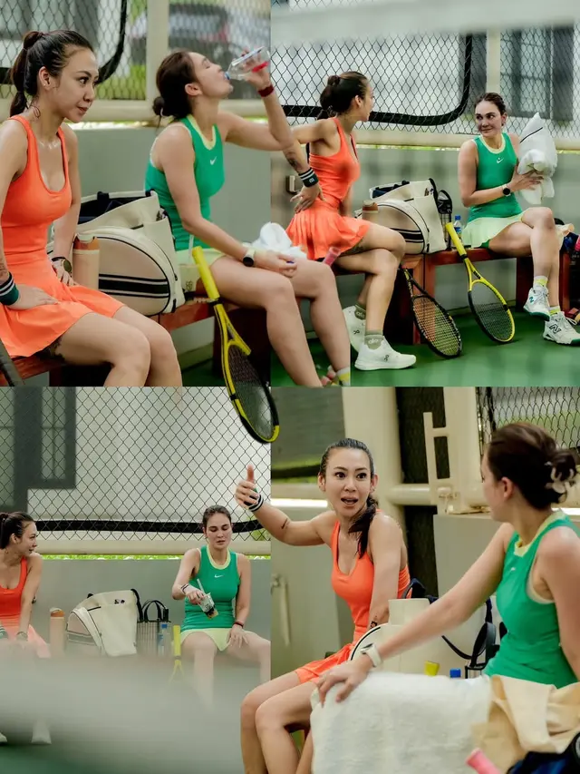 Luna Maya Kembali Main Tenis, Tampil Fresh dengan Outfit Serba Hijau ala E-Commerce