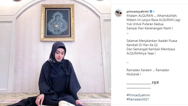 Syahrini (Foto: Instagram/@princessyahrini)
