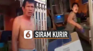 Kembali terjadi aksi customer marah-marah dan siram air ke kurir paket.