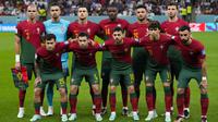 Starting XI Portugal saat laga 16 besar Piala Dunia 2022 melawan Swiss di Lusail Stadium, Selasa (06/12/2022) waktu setempat. (AP/Natacha Pisarenko)