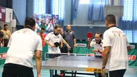 Ustaz Adi Hidayat membuka UAH Super Series III, Kompetisi Tenis Meja Beregu Putra Nasional, di GOR Cemara Asri, Kabupaten Deli Serdang, Sumut, Sabtu (16/12/2023).