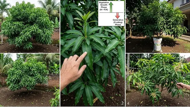 Penyebab Pohon Mangga Rajin Berdaun tapi Tidak Mau Berbuah (AI Generated)
