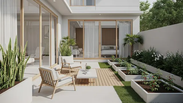 Model Rumah Mungil Tapi Punya Kebun dan Teras Belakang