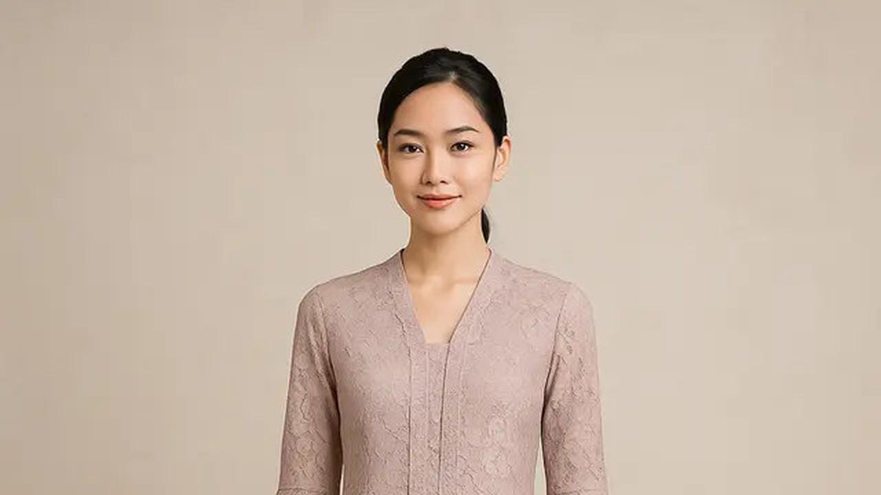 7 Model Kebaya Brokat Lengan Lonceng Belah yang Tren di 2025
