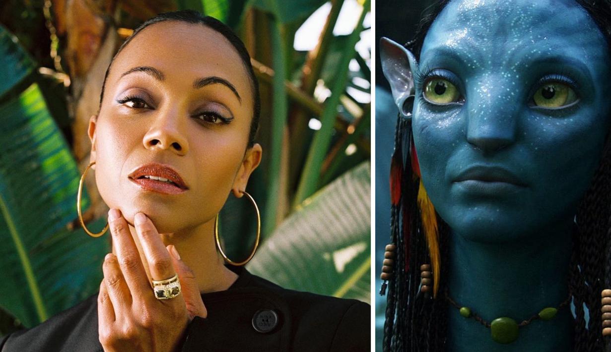 Zoe Saldana, aktris asal Amerika Serikat ini merupakan sosok di balik karakter Neytiri di film Avatar. Zoe berhasil mencapai kesuksesan terbaiknya saat berperan dalam film bergenre fiksi ilmiah dan pahlawan super. (Instagram/@zoesaldana/@avatar)