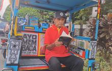 Kisah Mbah Sutopo, Pensiunan TNI Jadi Penarik Becak Getol Sebarkan Virus Membaca ke Anak Muda