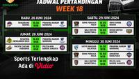 Jadwal Siaran Langsung IBL Tokopedia 2024 Pekan 18 di Vidio, 26-30 Juni 2024. (Sumber: dok. vidio.com)
