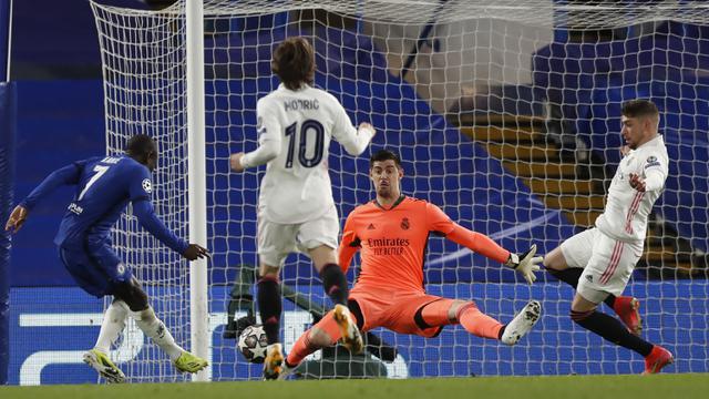 FOTO: All English Final Tercipta usai Chelsea Singkirkan Real Madrid - N'Golo Kante; Thibaut Courtois