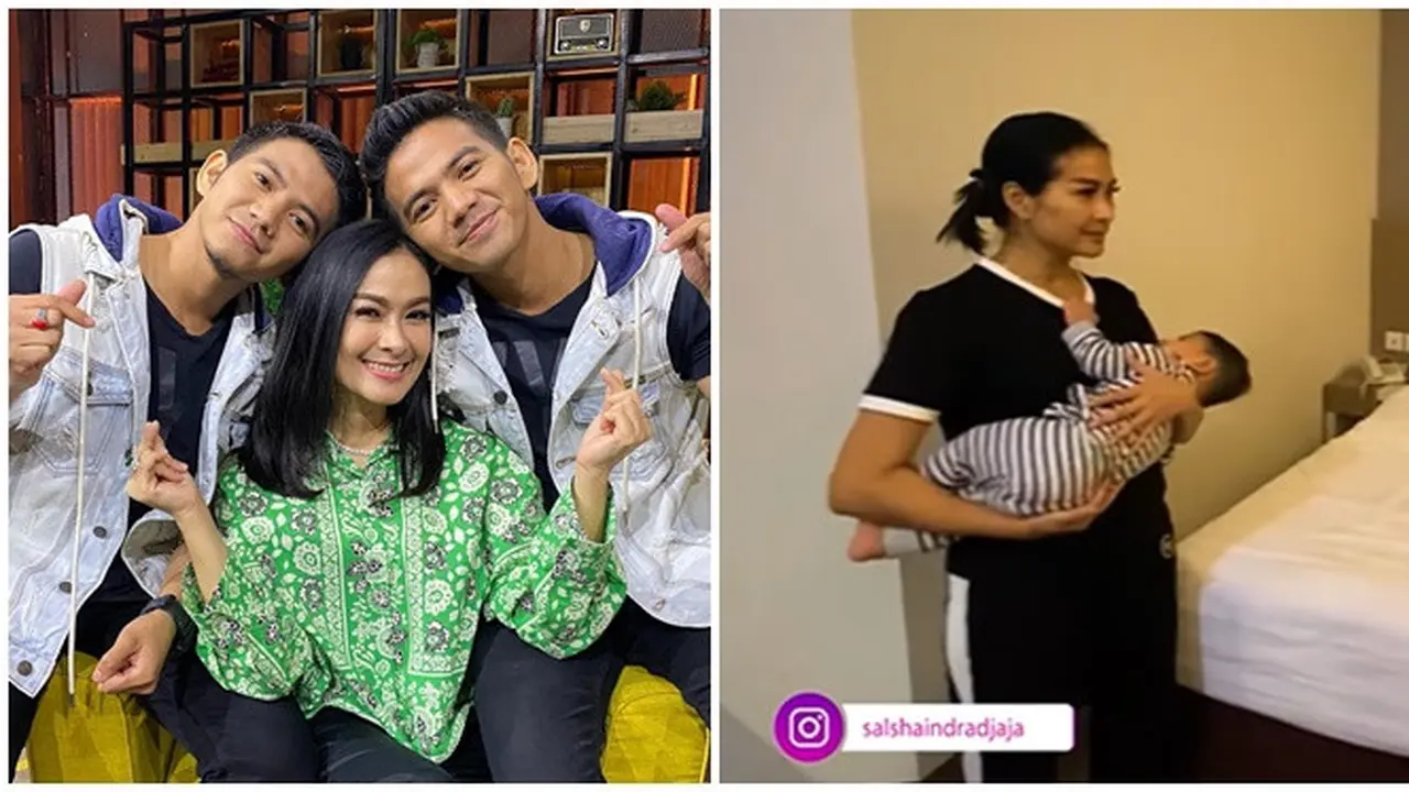 6 Momen Iis Dahlia Momong Anak Rizki DA, Telaten Bak Cucu Sendiri
