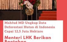 Mahfud MD Ungkap Data Deforestasi Hutan di Indonesia Capai 12,5 Juta Hektare, Menteri LHK Berikan Bantahan