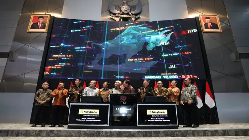 Seremoni penerbitan waran terstruktur dari PT Maybank Sekuritas Indonesia, Senin (13/2/2023). (Foto: BEI)