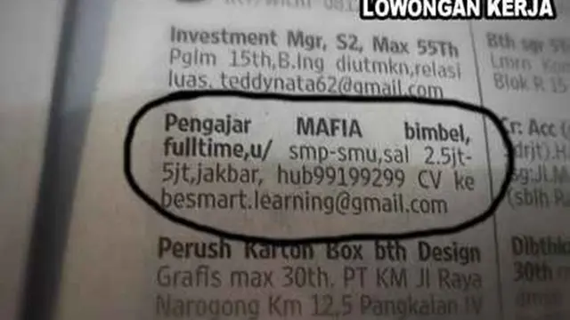 6 Lowongan Kerja di Koran Ini Bikin Geleng Kepala