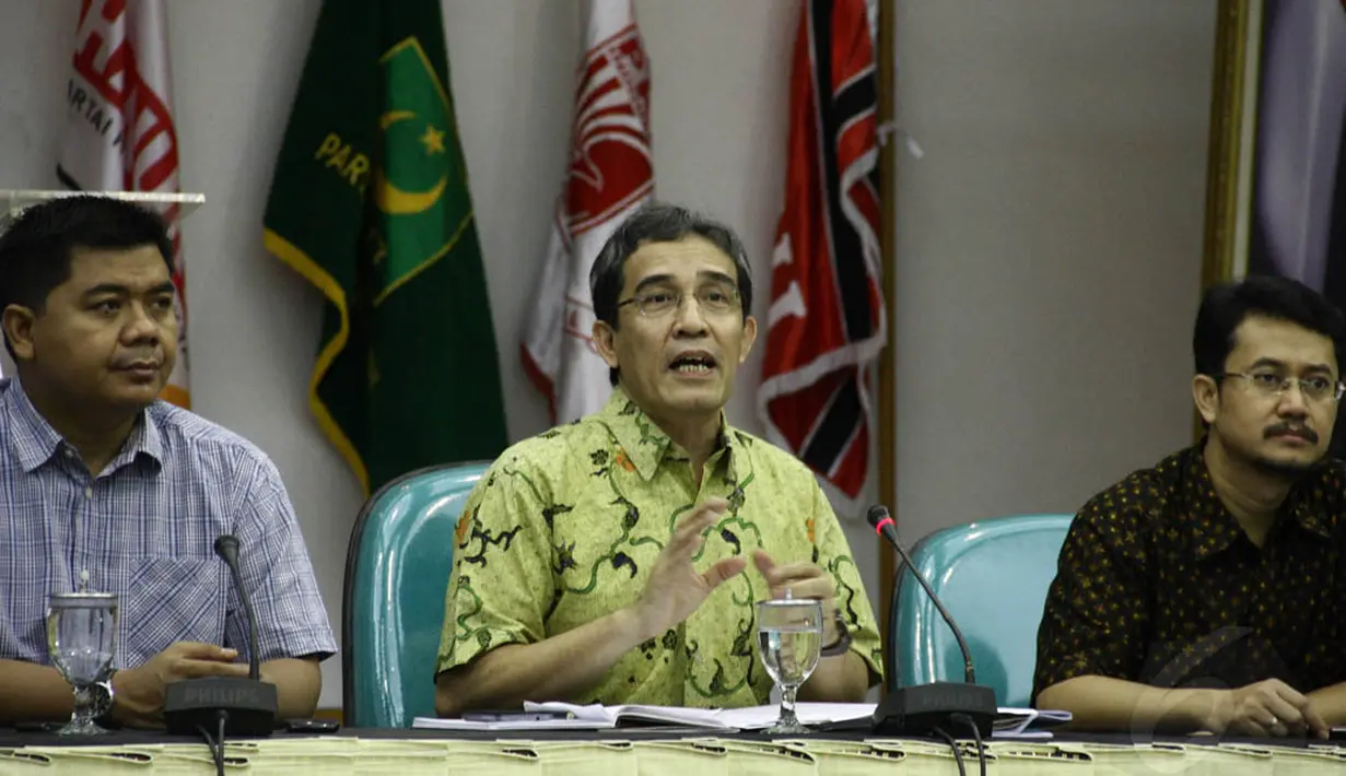 Hadar menjelaskan, keputusan itu tertuang dalam PKPU No. 453/KPTS/KPU/2014 tentang Penetapan Capres dan Cawapres 2014. (31/5/14) (Liputan6.com/Andrian M Tunay)