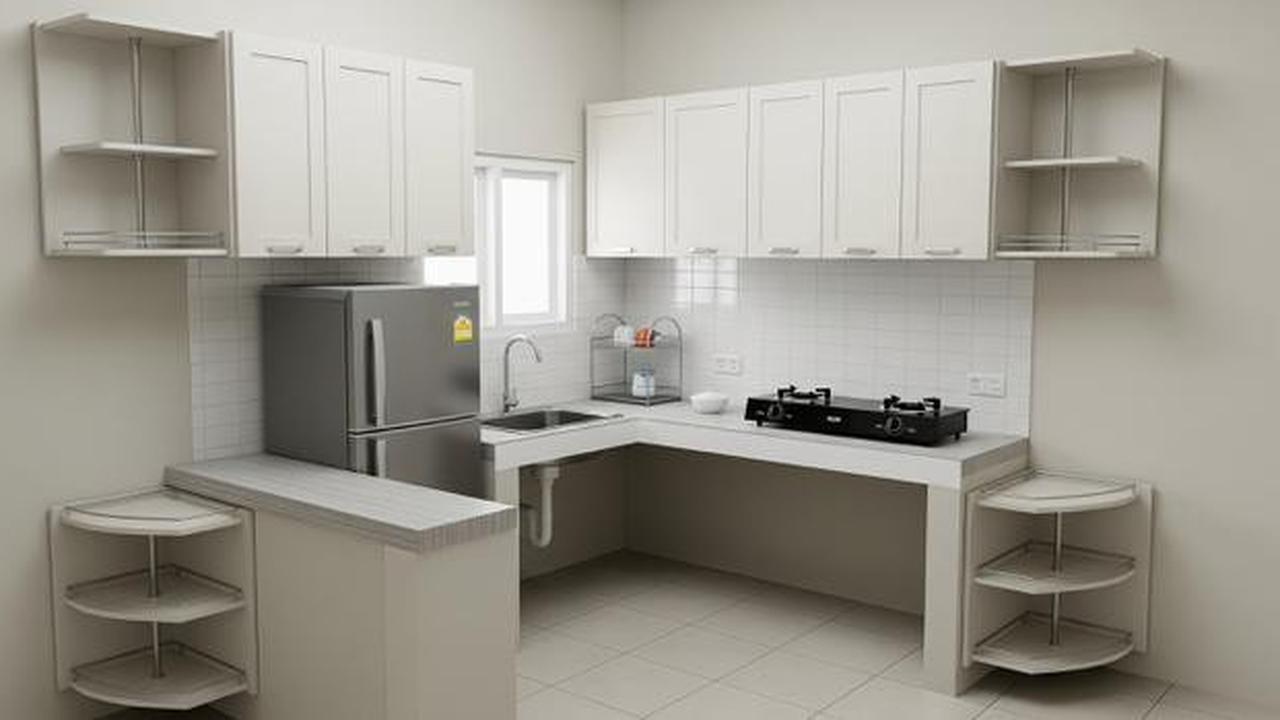 7 Desain Dapur Kecil 2x2 Meter Muat Kulkas dan Kitchen Set, Hemat Ruang Maksimal