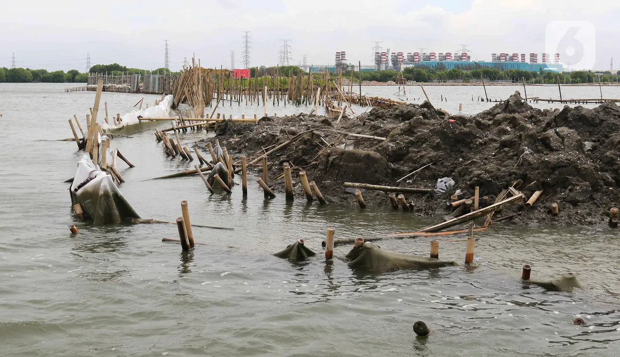 Kepala Unit Pelaksana Teknis Daerah (UPTD) Pelabuhan Perikanan Muara Ciasem pada DKP Jawa Barat Ahman Kurniawan mengatakan pagar laut itu berfungsi untuk penataan alur Pelabuhan Pendaratan Ikan (PPI) Paljaya yang sedang dibangun. (Liputan6.com/Herman Zakharia)