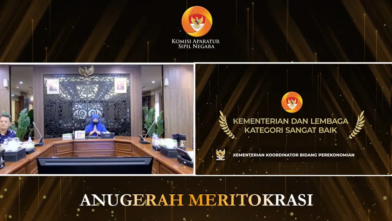 Kemenko Perekonomian mendapatkan penghargaan pada Anugerah Meritokrasi yang diselenggarakan oleh Komisi Aparatur Sipil Negara (KASN). ( Sumber ekon.go.id)