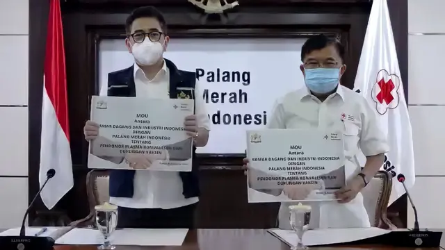Kadin Indonesia dengan Palang Merah Indonesia (PMI) melakukan penandatangan nota kesepahaman dengan PMI tentang Pendonor Plasma Konvalesen.