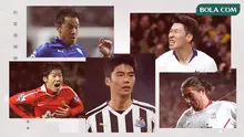 Park Ji-sung, Shinji Okazaki, Son Heung-min, Harry Kewell dan Ki Sung-yueng. (Bola.com/Dody Iryawan)
