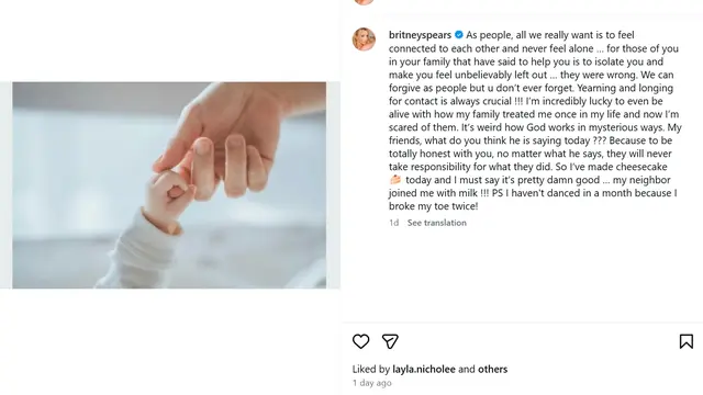 Unggahan Instagram @britneyspears