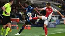 Duel Atalanta dan Arsenal berlangsung cukup ketat sejak awal pertandingan. (Isabella BONOTTO/AFP)