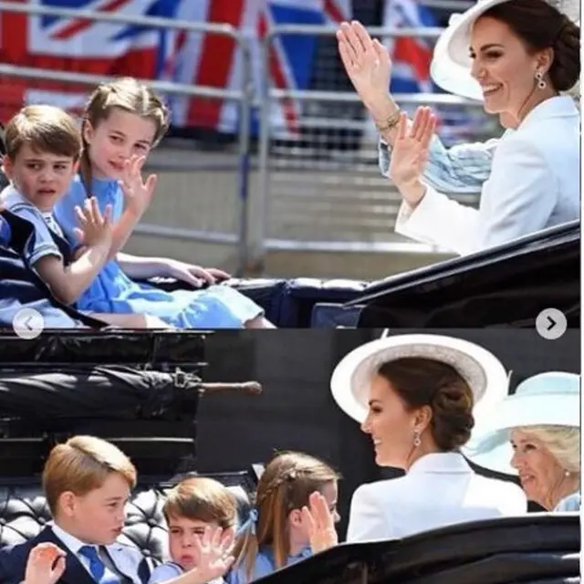 Di Platinum Jubilee Ratu Elizabeth II, 3 Anak Kate Middleton dan William Naik Kereta Kuda Bersama