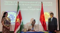 50 Tahun Hubungan Indonesia-Suriname Diwarnai Penandatanganan MoU UGM-AdeKUS