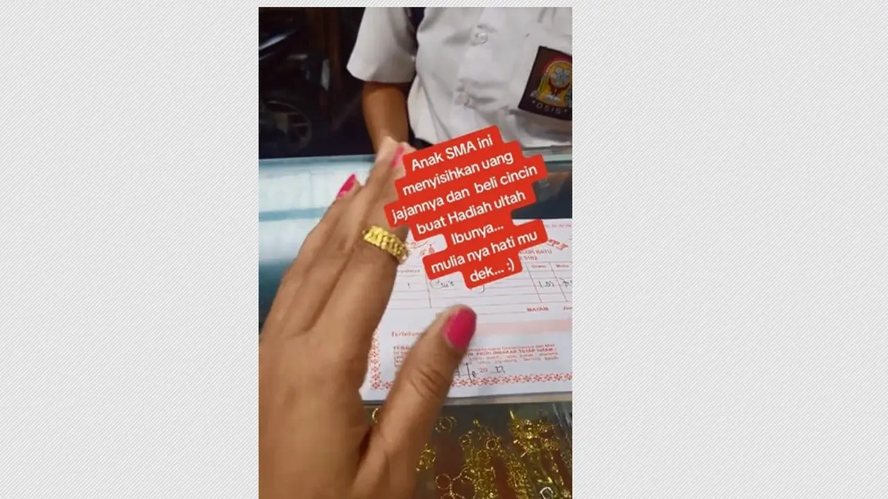 Viral Anak SMA Beli Emas dari Nabung Uang Jajan untuk Hadiah Ulang Tahun Ibu