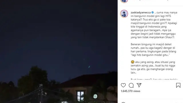 Zaskia Adya Mecca (Foto: Instagram/@zaskiaadyamecca)