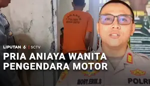 Pria Aniaya Wanita Pengendara Motor