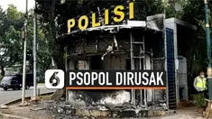 Sejumlah pos polisi menjadi sasaran amukan massa yang berdemo menentang undang-undang cipta kerja. Berikut kondisi tekrini pos polisi tersebut.