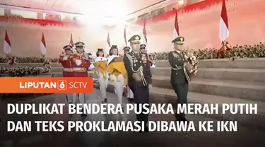 Pertama kalinya dalam sejarah berdirinya Republik Indonesia, duplikat Bendera Pusaka Merah Putih dan Teks Proklamasi dibawa keluar Jakarta, lalu diterbangkan ke Ibu Kota Nusantara, Kalimantan Timur.